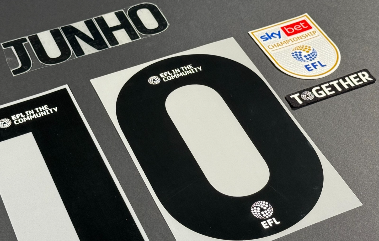 24/25 STOKE CITY FC JUNHO 10 + PATCHES OFFICIAL BLACK AWAY PLAYER SIZE NAME SET