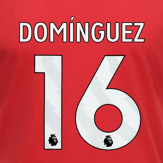 2023 2024 OFFICIAL NOTTINGHAM DOMINGUEZ 16 WHITE HOME PLAYER SIZE NAMESET
