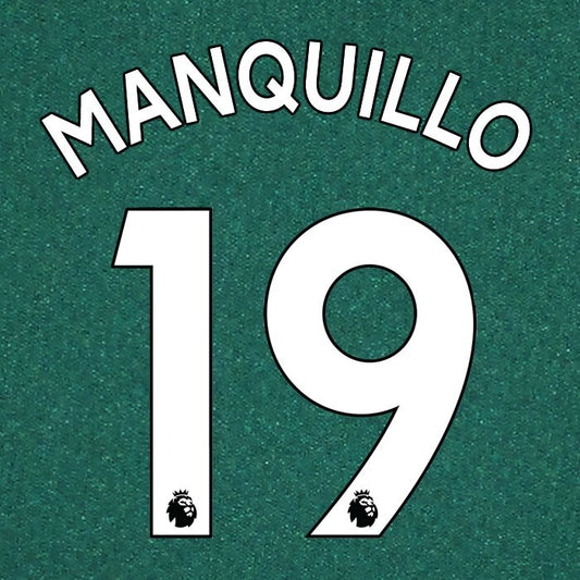 NEWCASTLE UNITED 1923 MANQUILLO 19 OFFICIAL AVERY DENNISON WHITE PLAYER SIZE SET