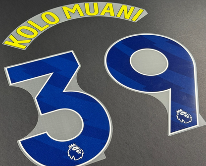 2025 2026 TOTTENHAM KOLO MUANI 39 AVERY DENNISON THIRD PLAYER SIZE NAME SET