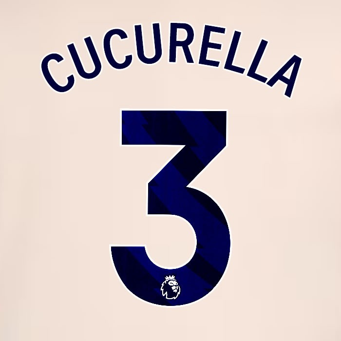 2024 2025 OFFICIAL CHELSEA CUCURELLA 3 BLUE AWAY PLAYER SIZE NAMESET