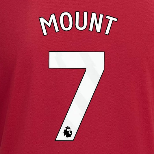 2023 2024 MANCHESTER UNITED MOUNT 7 HOME WHITE PLAYER SIZE NAMESET