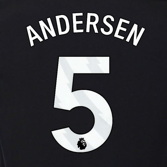 2025 2026 OFFICIAL FULHAM ANDERSON 5 WHITE 3RD PLAYER SIZE NAMESET