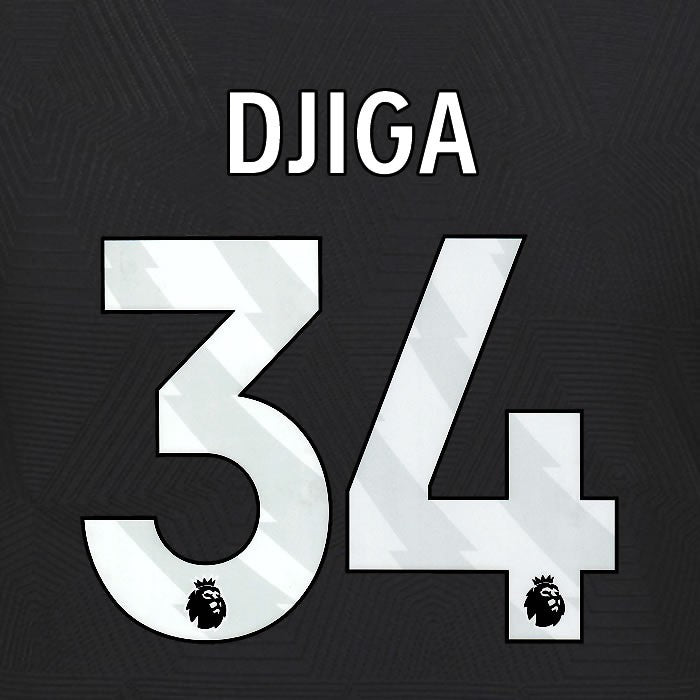 2024 2025 WOLVES AWAY WHITE DJIGA 34 OFFICIAL PLAYER SIZE NAMESET