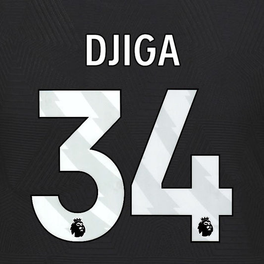 2024 2025 WOLVES AWAY WHITE DJIGA 34 OFFICIAL PLAYER SIZE NAMESET