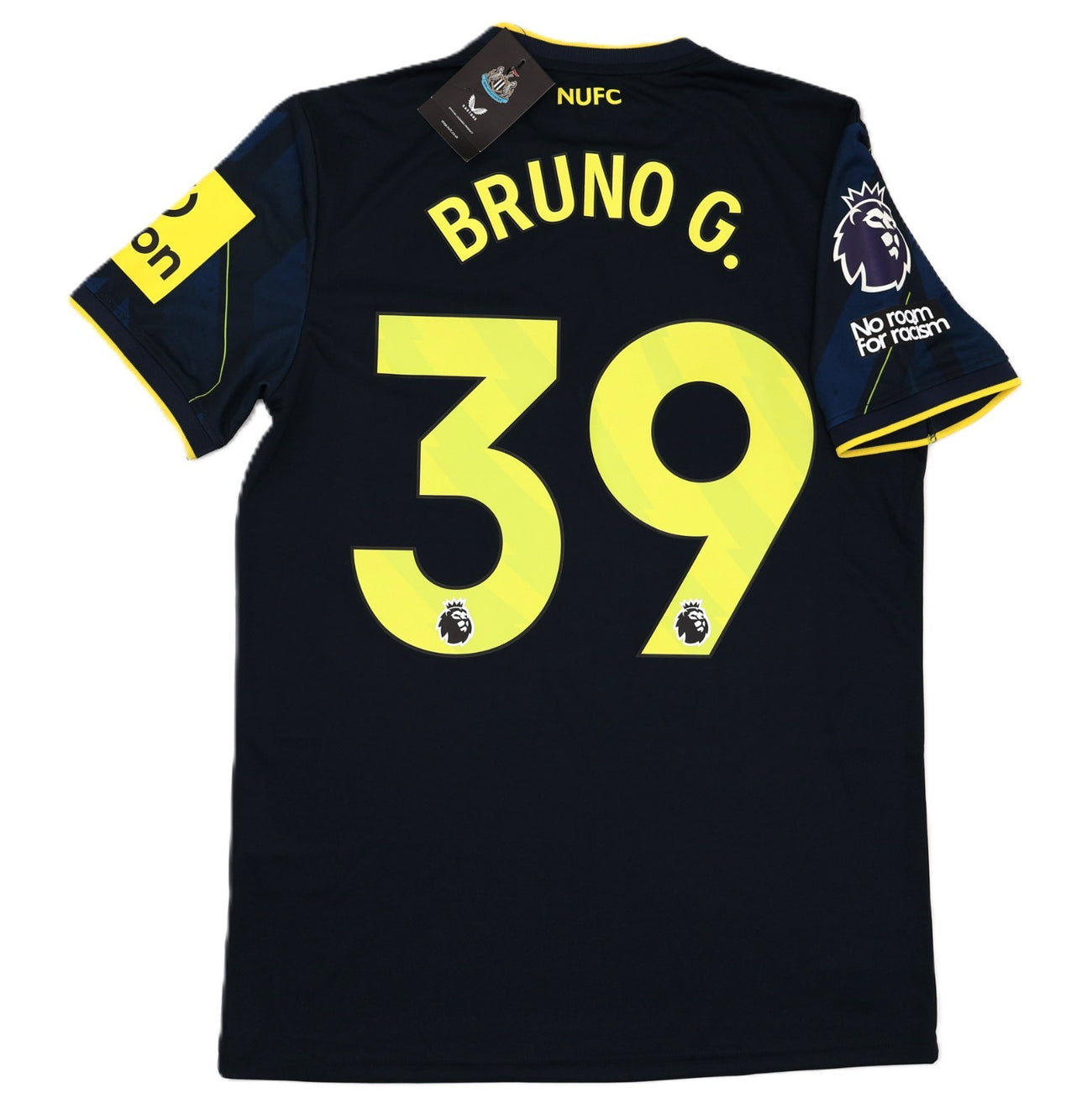 BNWT NEWCASTLE UNITED CASTORE AWAY 23 24 BRUNO G. 39 + PATCHES SHIRT MENS MEDIUM