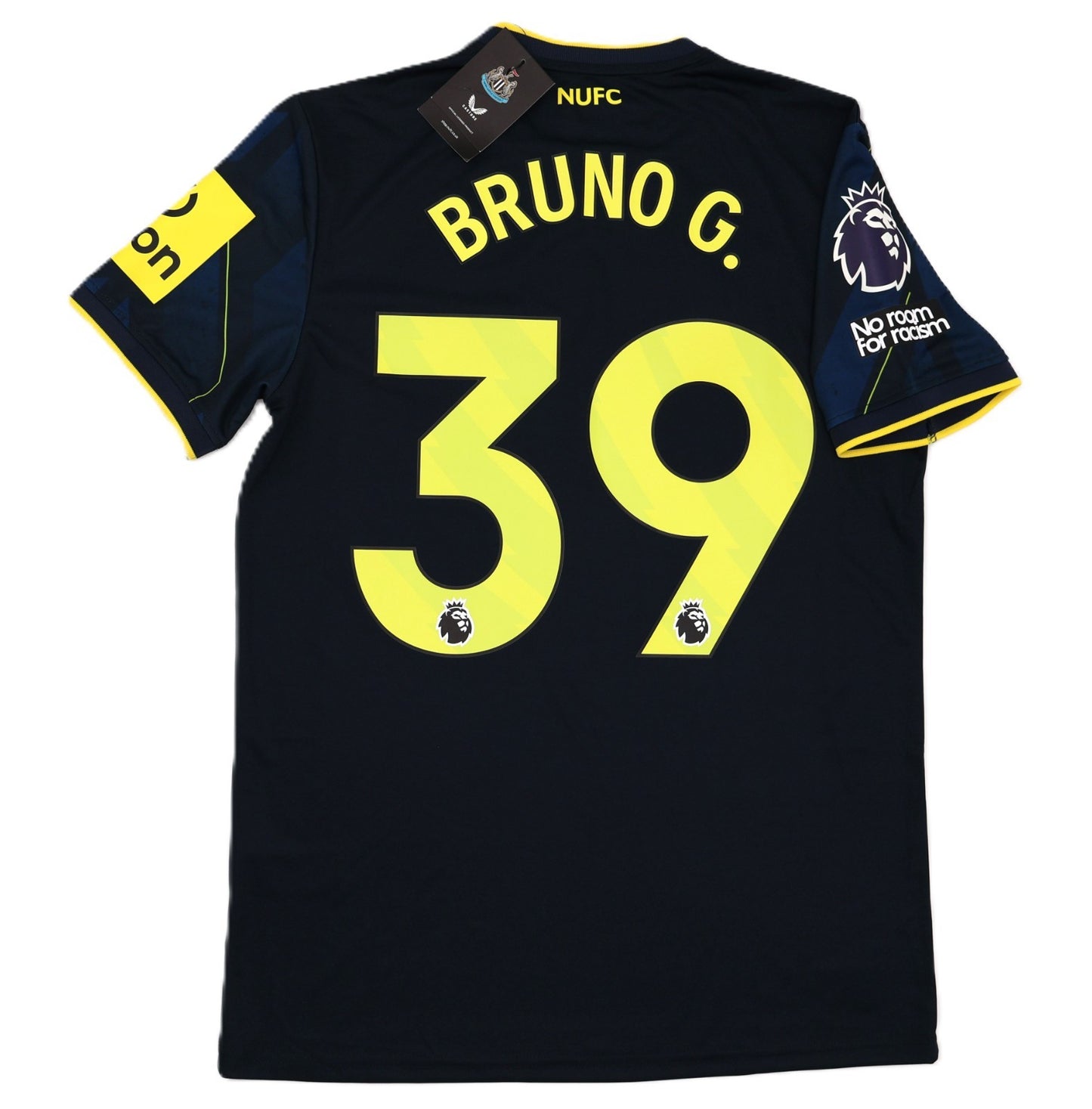 BNWT NEWCASTLE UNITED CASTORE AWAY 23 24 BRUNO G. 39 + PATCHES SHIRT MENS MEDIUM