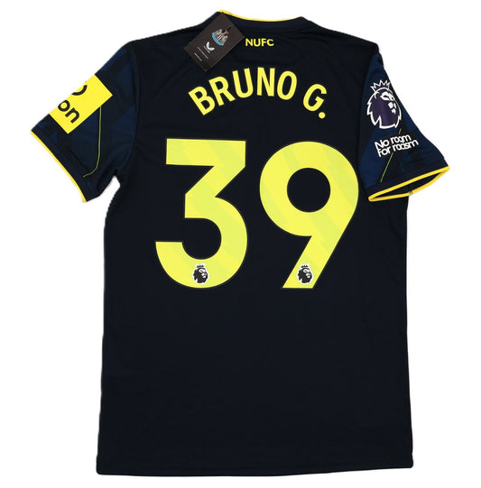 BNWT NEWCASTLE UNITED CASTORE AWAY 23 24 BRUNO G. 39 + PATCHES SHIRT MENS MEDIUM
