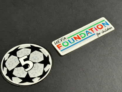 SPORTING ID UEFA CHAMPIONS LEAGUE 5 BARCELONA & FOUNDATION PLAYER SLEEVE PATCH