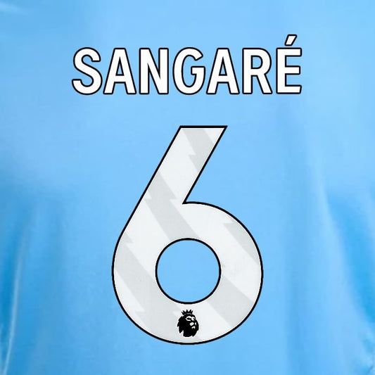 2024 2025 OFFICIAL NOTTINGHAM SANGARE 6 WHITE 3RD PLAYER SIZE NAMESET
