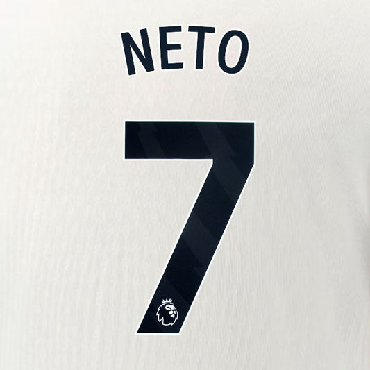 2025 2026 OFFICIAL CHELSEA NETO 7 BLACK AWAY PLAYER SIZE NAMESET