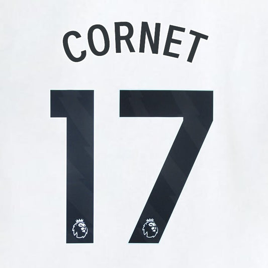 2023 2024 WEST HAM CORNET 17 OFFICIAL AWAY BLACK PLAYER SIZE NAMESET