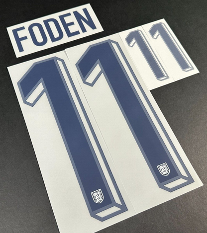 ENGLAND 2024-2025 OFFICIAL SPORTING ID FODEN 11 HOME PLAYER SIZE NAME SET
