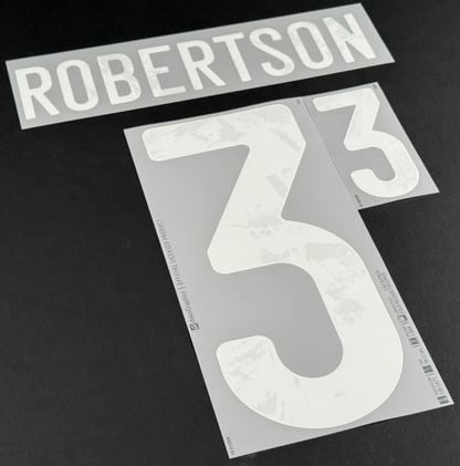 SCOTLAND 2020-2021 OFFICIAL DEKO GRAPHICS ROBERTSON 3 HOME PLAYER SIZE NAME SET