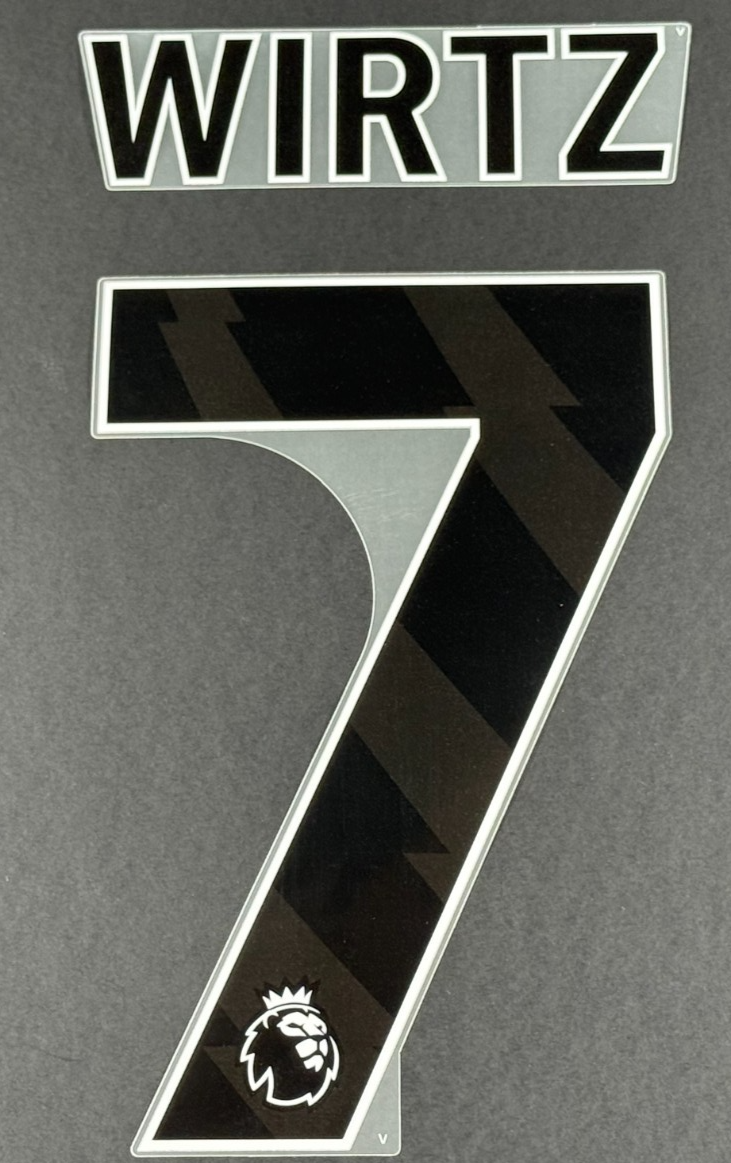 2025 - 2026 WIRTZ 7 OFFICIAL AVERY DENNISON BLACK PLAYER SIZE NAME