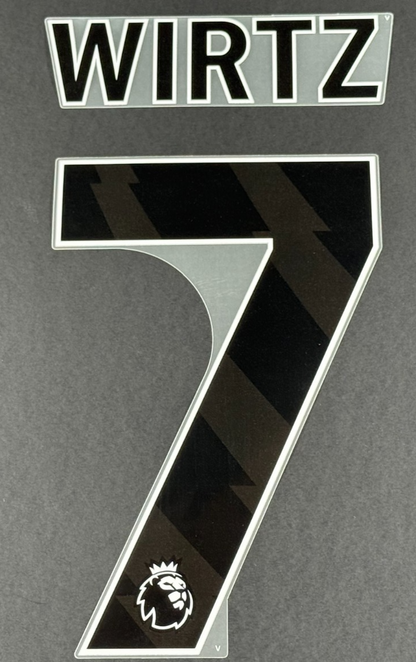 2025 - 2026 WIRTZ 7 OFFICIAL AVERY DENNISON BLACK PLAYER SIZE NAME