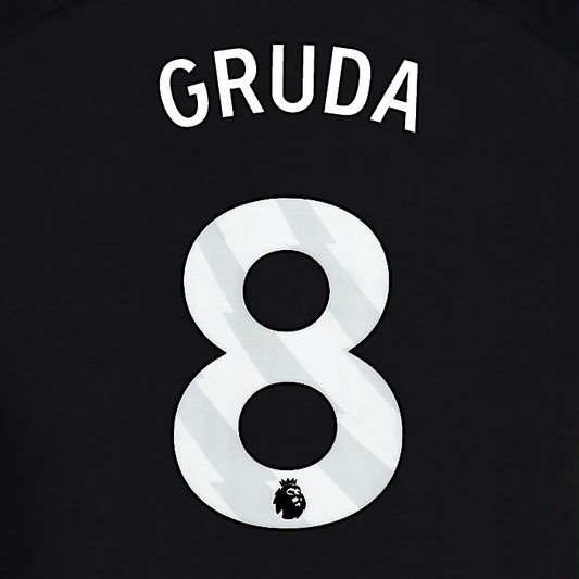 2024 2025 OFFICIAL BRIGHTON GRUDA 8 3RD WHITE PLAYER SIZE NAMESET