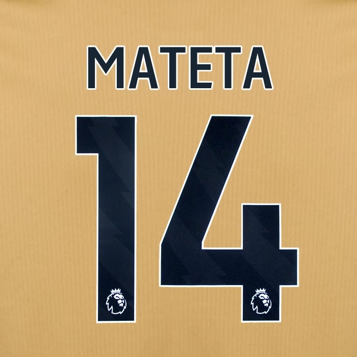2025 2026 OFFICIAL CRYSTAL PALACE MATETA 14 BLACK 3RD PLAYER SIZE NAMESET