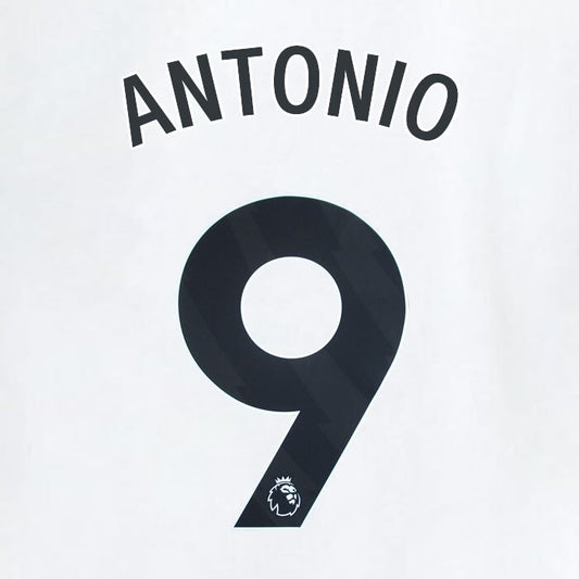 2023 2024 WEST HAM ANTONIO 9 OFFICIAL AWAY BLACK PLAYER SIZE NAMESET