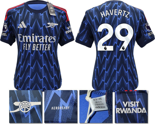 BNWT 2025 2026 ARSENAL F.C ADIDAS AWAY SHIRT HAVERTZ 29 + PATCHES