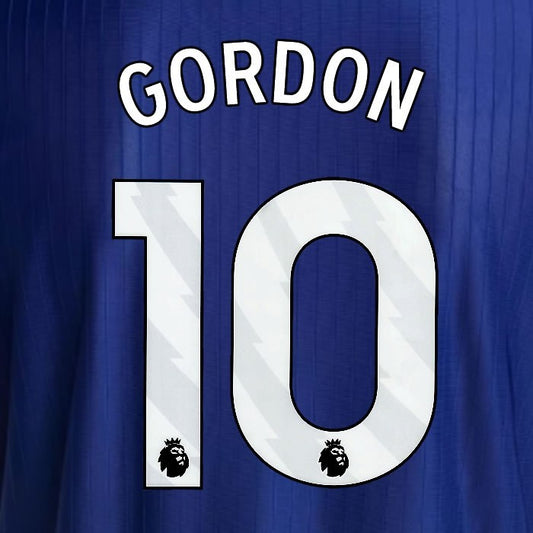 2025 2026 NEWCASTLE GORDON 10 OFFICIAL WHITE 3RD PLAYER SIZE NAME SET