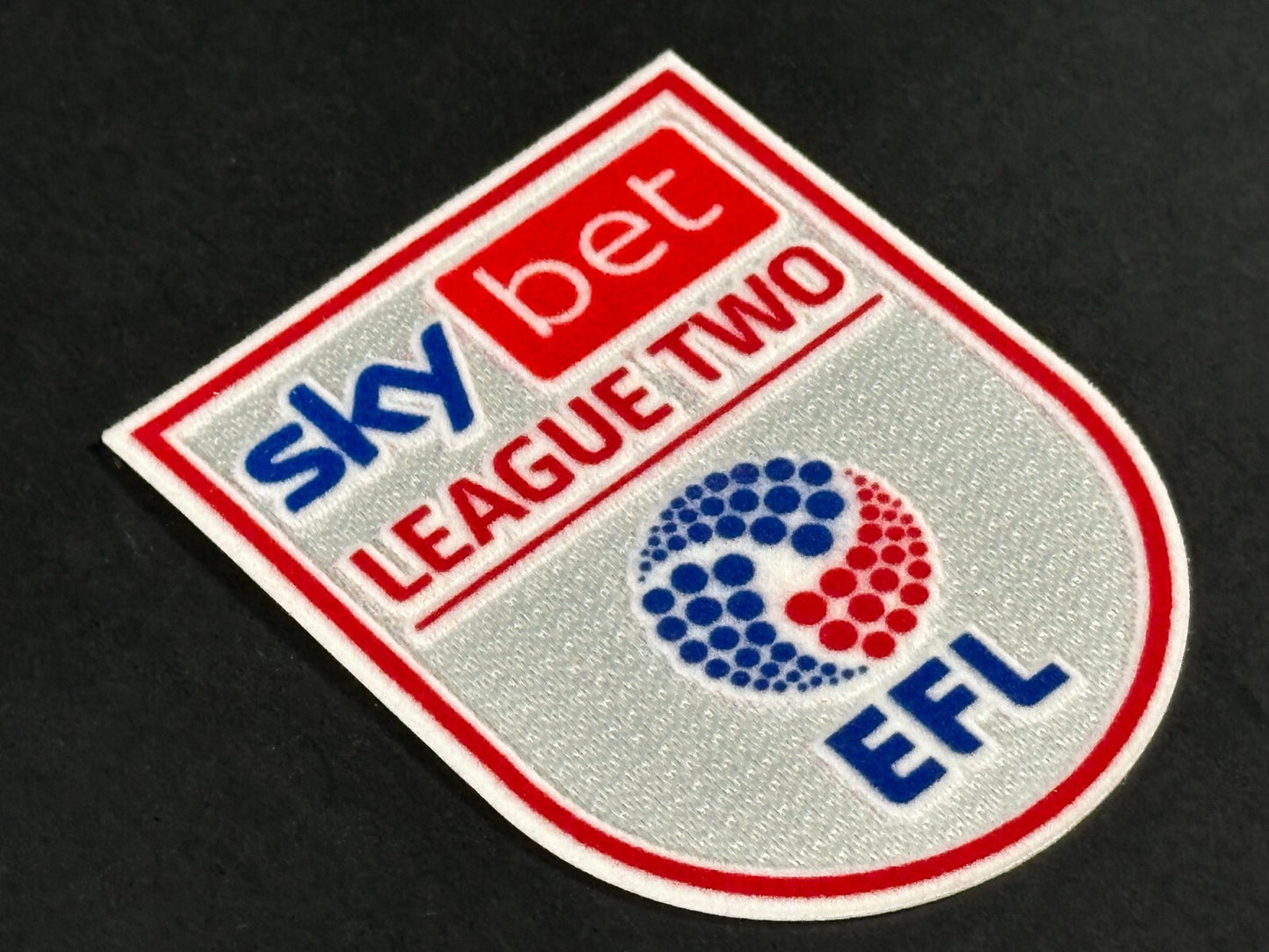2024 - 2025 EFL SKY BET LEAGUE TWO OFFICIAL FELT FLOCK SLEEVE PATCH PLAYER SIZE