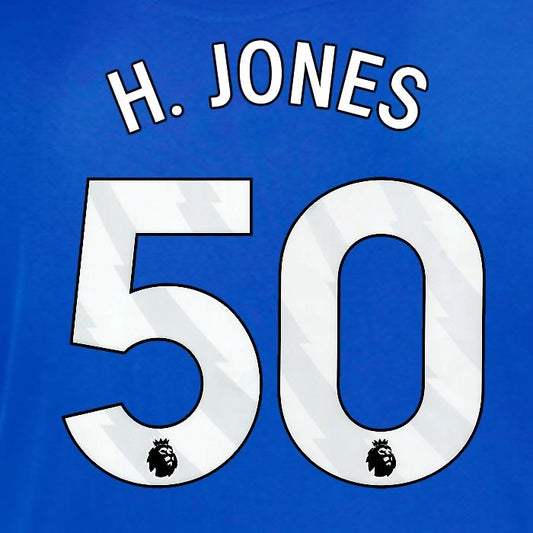 2025 2026 OFFICIAL SUNDERLAND H JONES 50 WHITE AWAY PLAYER SIZE NAME SET