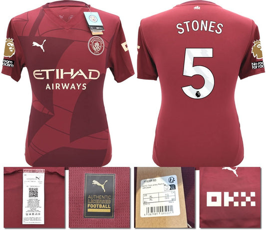 BNWT 24 25 MAN CITY PUMA THIRD STONES 5 + PATCHES FOOTBALL SHIRT MENS XXL