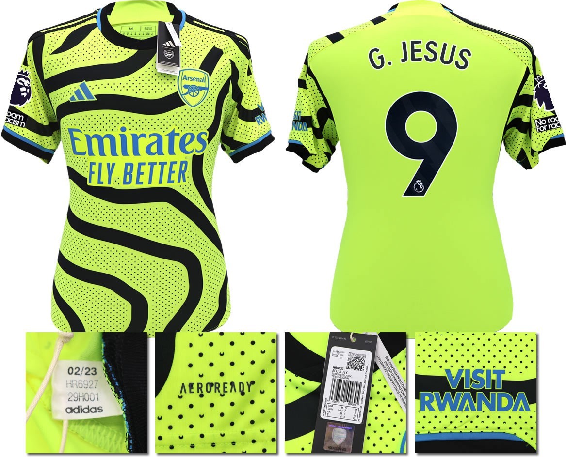 BNWT 2023 2024 ARSENAL F.C. ADIDAS AWAY SHIRT G. JESUS 9