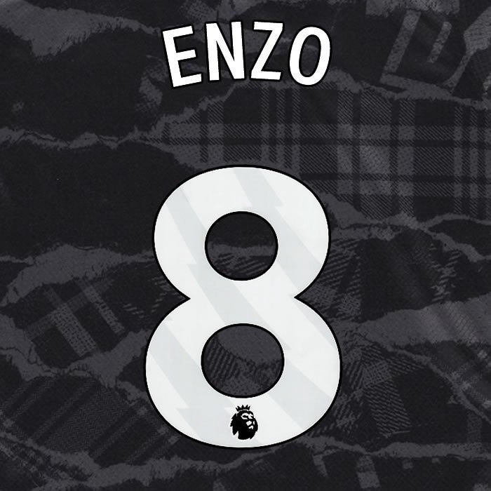 2024 2025 OFFICIAL CHELSEA ENZO 8 WHITE 3RD PLAYER SIZE NAMESET