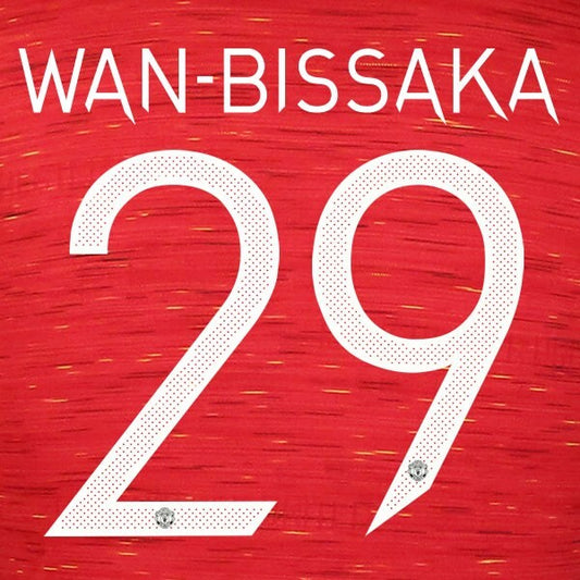 MANCHESTER UNITED 2020-2021 WAN - BISSAKA 29 OFFICIAL UCL PLAYER SIZE NAME SET