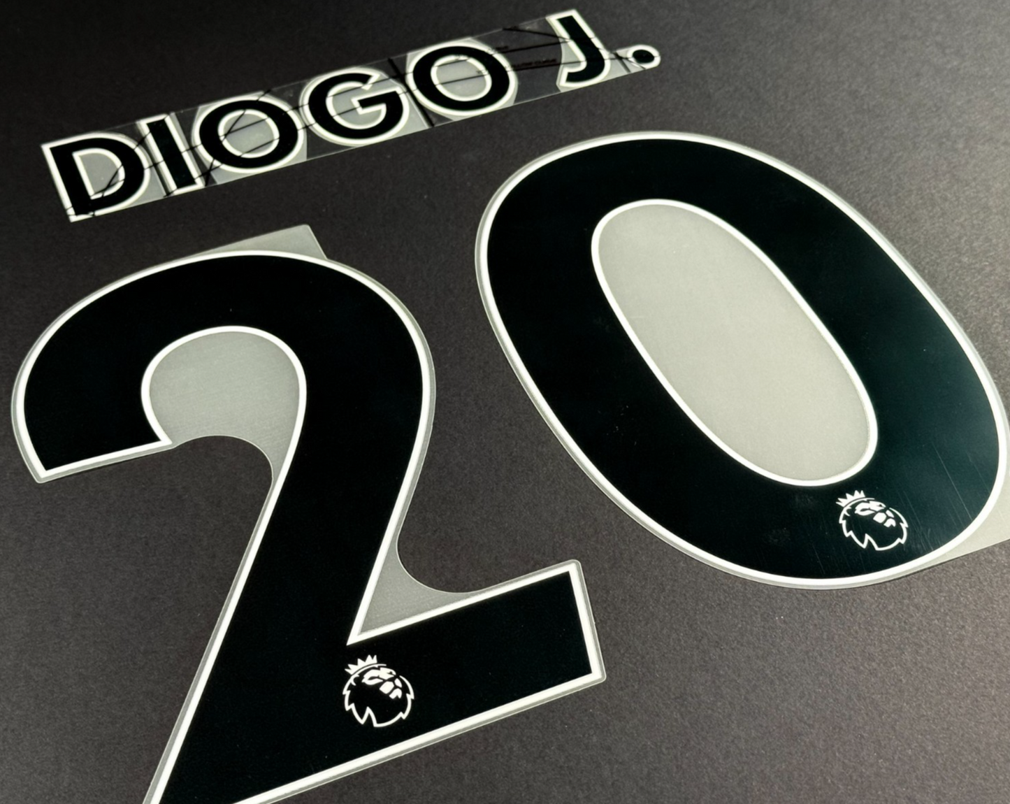 2021 / 2022 OFFICIAL LIVERPOOL DIOGO J. 20 BLACK PLAYER SIZE NAMESET 230MM 2 SET