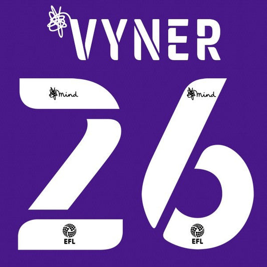 BRISTOL 2020 2021 OFFICIAL VYNER 28 AWAY PLAYER SIZE NAME SET
