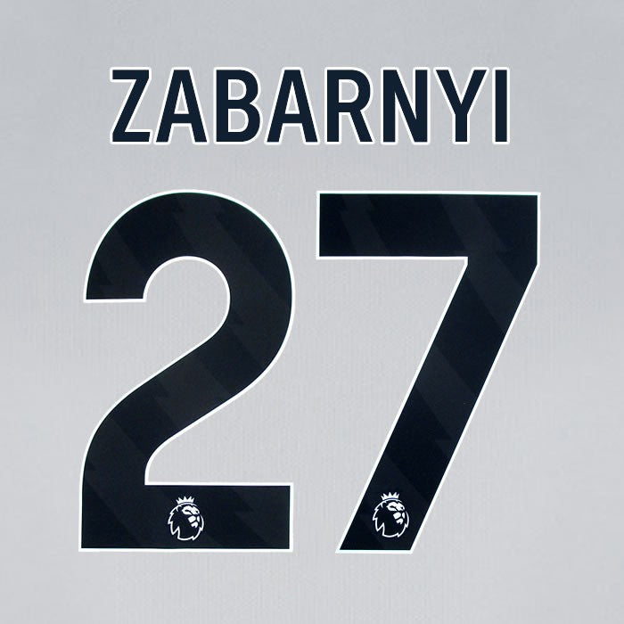 2024 2025 BOURNEMOUTH ZABARNYI 27 BLACK AWAY PLAYER SIZE NAME SET