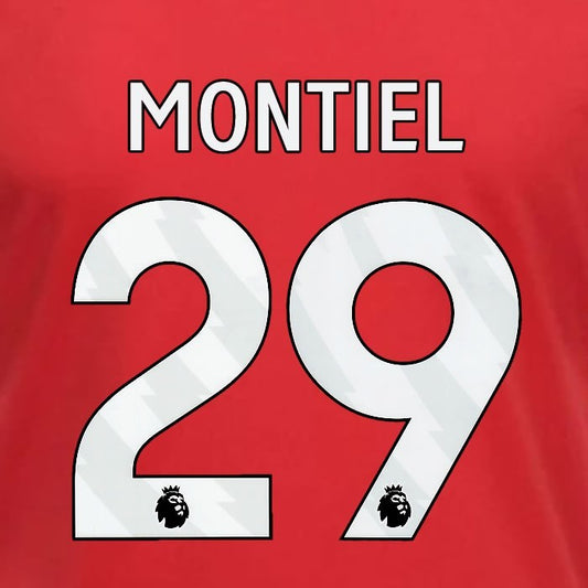 2023 2024 OFFICIAL NOTTINGHAM MONTIEL 29 WHITE HOME PLAYER SIZE NAMESET