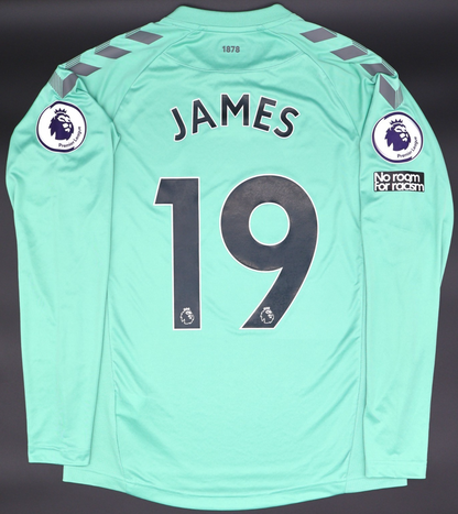 BNWT 20 21 HUMMEL EVERTON JAMES 19 + PATCHES THIRD LONG SLEEVE SHIRT