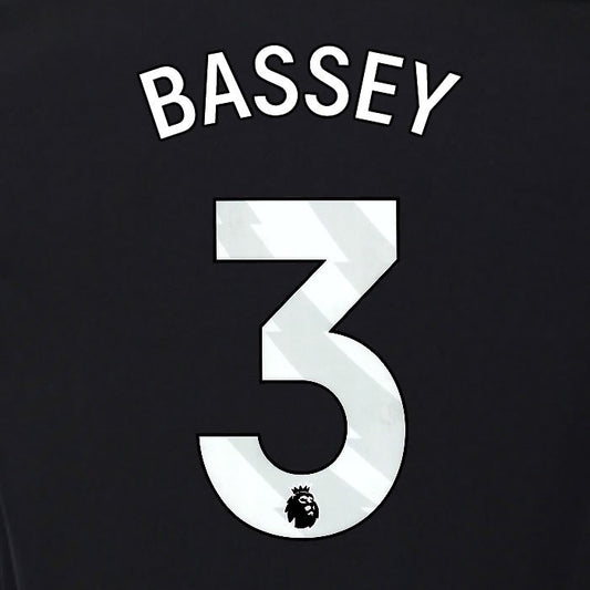 2025 2026 OFFICIAL FULHAM BASSEY 3 WHITE 3RD PLAYER SIZE NAMESET