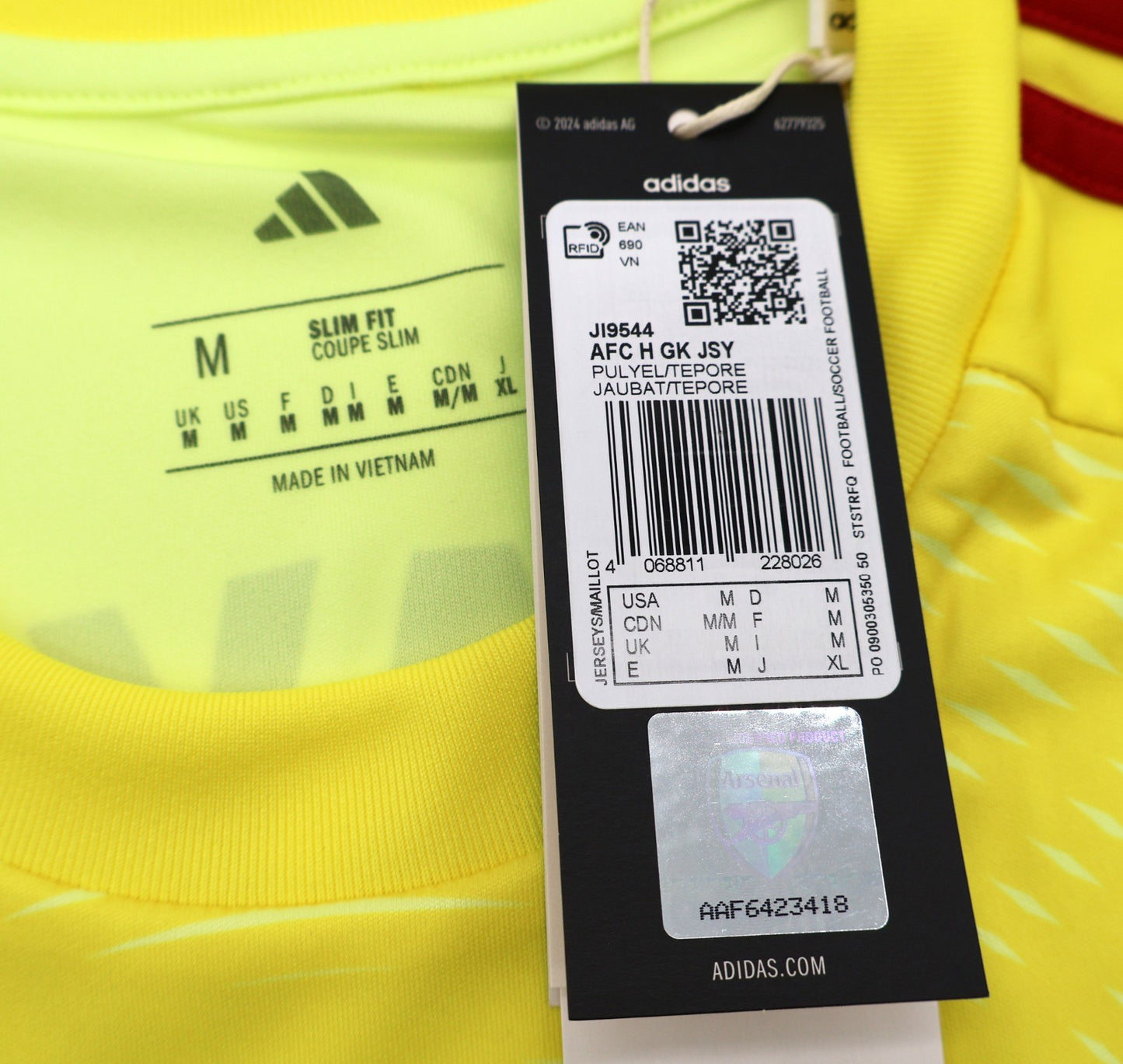 BNWT 2025 2026 ARSENAL FC  ADIDAS HOME GOALKEEPER SHIRT RAYA 1 + PATCHES