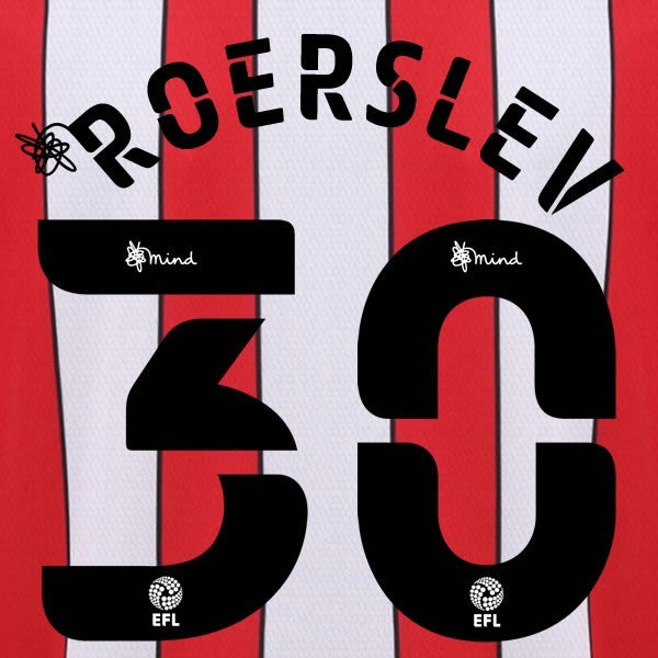 BRENTFORD 2020 2021 OFFICIAL ROERSLEV 30 HOME PLAYER SIZE NAME SET