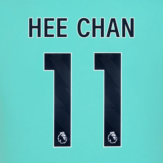2025 2026 WOLVES AWAY BLACK HEE CHAN 11 OFFICIAL PLAYER SIZE NAMESET