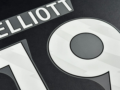 2023 - 2025 ELLIOTT 19 OFFICIAL AVERY DENNISON WHITE PLAYER SIZE NAME SET