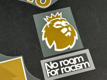 MAN CITY CHAMPIONS 4 IN A ROW + PATCHES 2024 OFFICIAL GOLD PLAYER SIZE NAME SET
