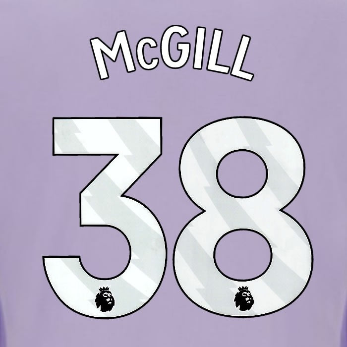 2025 2026 OFFICIAL BRIGHTON McGILL 38 AWAY WHITE PLAYER SIZE NAMESET