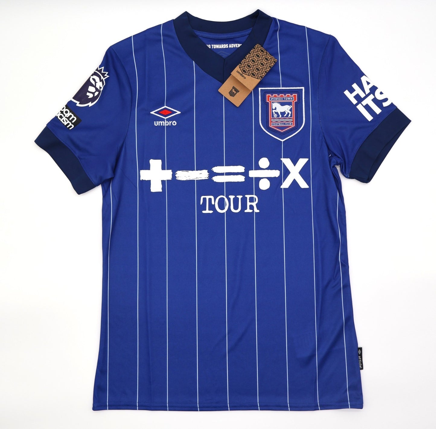 BNWT 2024 2025 IPSWICH TOWN UMBRO HOME SHIRT MORSEY 5 + PATCHES MEN'S SMALL