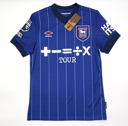 BNWT 2024 2025 IPSWICH TOWN UMBRO HOME SHIRT MORSEY 5 + PATCHES MEN'S SMALL