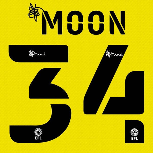 BARNSLEY 2020 2021 OFFICIAL MOON 34 3RD PLAYER SIZE NAME SET