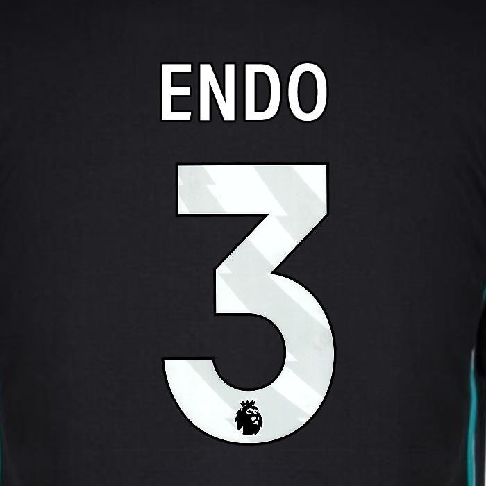 2024 2025 OFFICIAL LIVERPOOL ENDO 3 WHITE AWAY PLAYER SIZE NAMESET