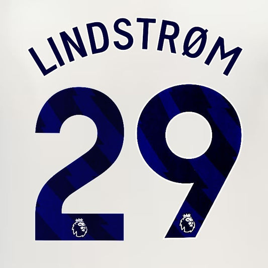 2024 2025 EVERTON LINDSTROM 29 OFFICIAL BLUE 3RD PLAYER SIZE NAMESET