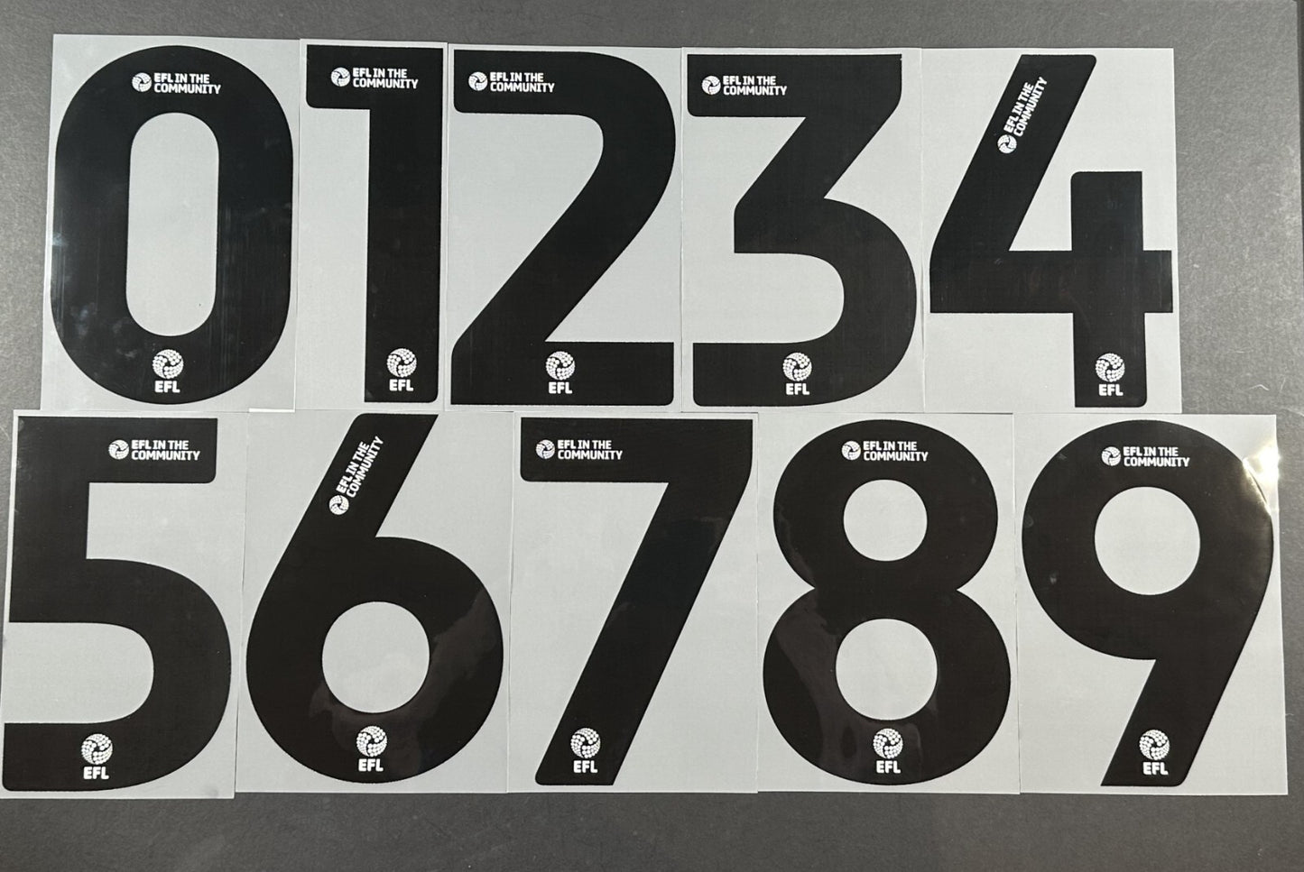 2025 2026 OFFICIAL EFL FOOTBALL LEAGUE BLACK PLAYER SIZE SHIRT NUMBERS