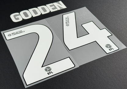 24 / 25 CHARLTON ATHLETIC  GODDEN 24 OFFICIAL WHITE HOME PLAYER SIZE NAME SET